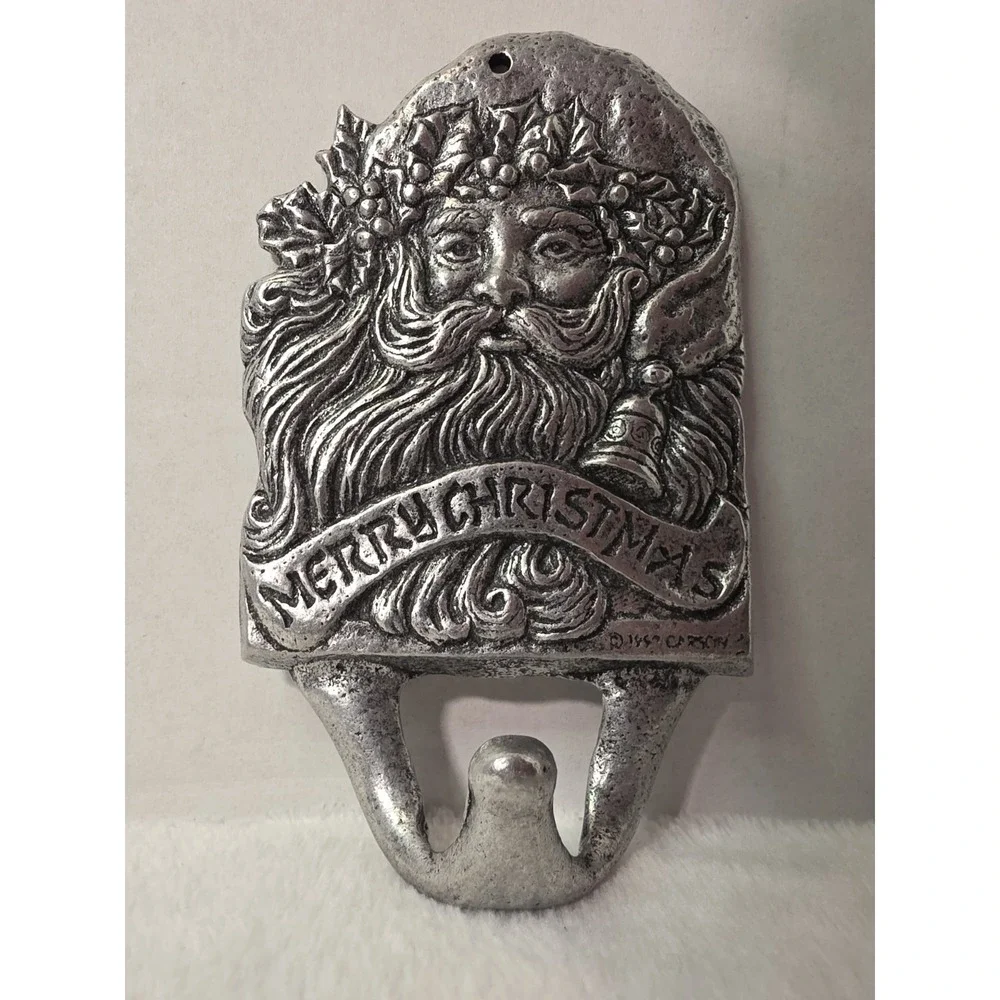 Vintage 1994 Carson Pewter Christmas‎ Santa Claus Hook 5